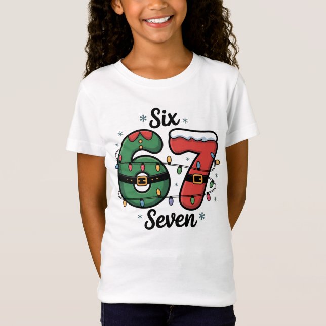 T-Shirt Kids' Funny 67 Christmas Lights Holiday (Devant)