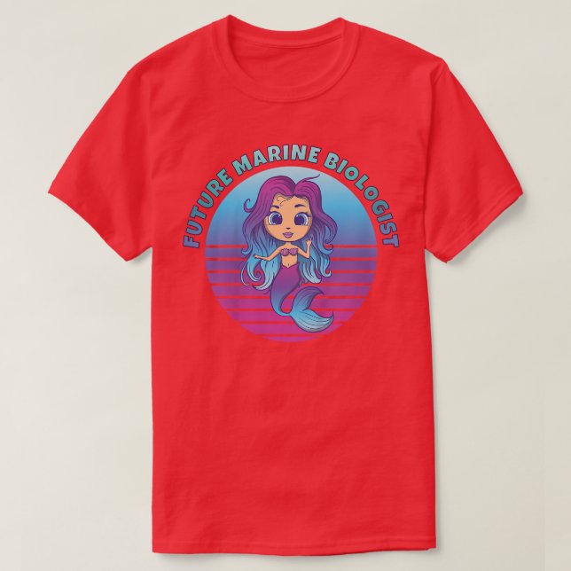 T-shirt Kids Future Marine Biologist Mermaid  (Design devant)
