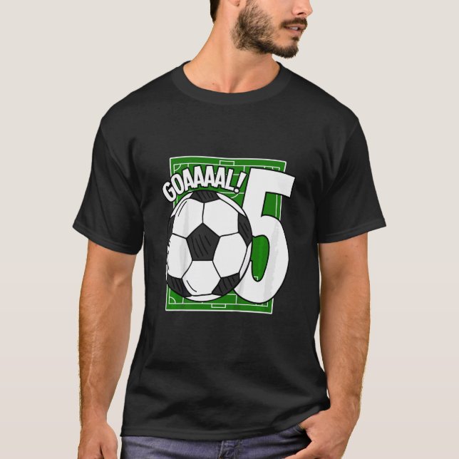 T-shirt Kids Goaaal 5th Birthday 5 Year Old Soccer Player (Devant)
