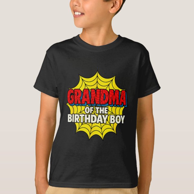 T-shirt Kids Grandma Of The Birthday Boy Sder Theme Party  (Devant)