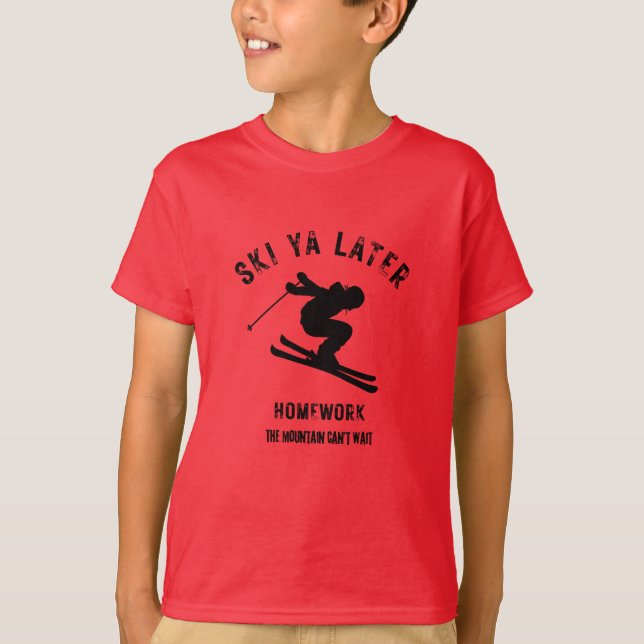 T-shirt Kids Graphic Ski Tee (Devant)