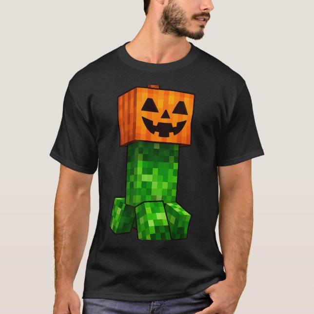 T-shirt Kids Halloween Gamer Xel Jack O Lantern Pumpkin Bo (Devant)