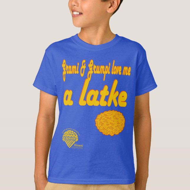 T-shirt Kids' Hanukkah Shirt - "Grami & Grumpi love me..." (Devant)
