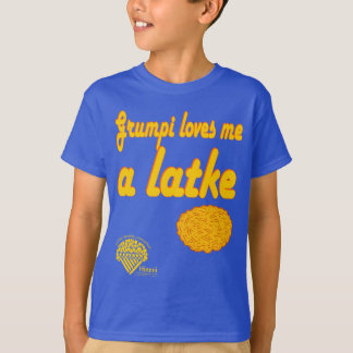 T-shirt Kids' Hanukkah Shirt - "Grumpi loves me a latke"