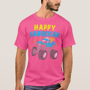 T-shirt Kids Happy Hanukkah Monster Truck Jew Kids Toddler