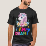 T-shirt Kids I Am 7 Today Unicorn Birthday Party Outfit Un<br><div class="desc">Kids I Am 7 Today Unicorn Birthday Party Outfit Unicorn Theme .animal, cat, dog, animal lover, animals, funny, horse, horseshoe, humor, paw, pets, pizza, riding, animal rights, animal welfare, animals&nature, attitude, bulldogs, cats, chillin, chilling, cute, cute animals, cute dog, dad gift, daddy shark, daddy shark doo, daddy shark doo doo...</div>