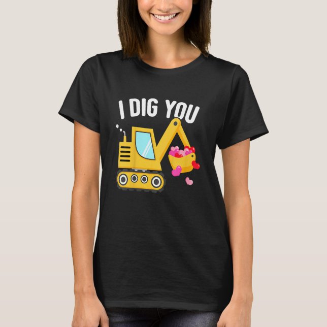 T-shirt Kids I Dig You Happy Valentines Day Love Heart Tod (Devant)