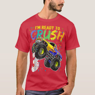 T-shirt Kids I'm Ready to Crush 3 Monster Truck 3rd Birthd