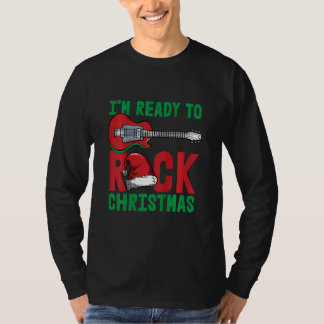 T-shirt Kids Im Ready To Rock Christmas Pajama Cool Guitar