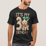 T-shirt Kids It's My 3rd Birthday Dog Theme 3 Years Old P<br><div class="desc">Enfants C'est mon 3ème anniversaire Thème Chien 3 ans Chiot</div>