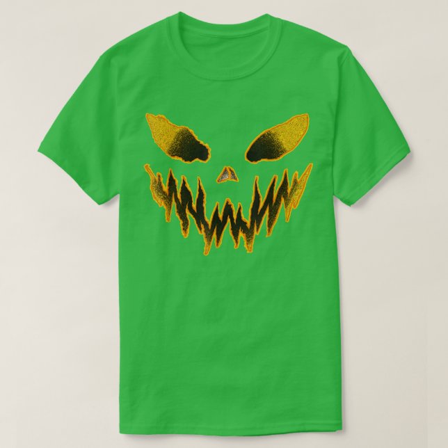 T-shirt Kids Jack O Lantern Scary Carved Pumpkin Face Hall (Design devant)