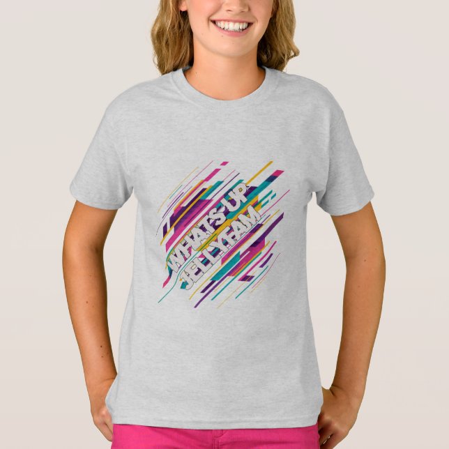 T-shirt Kids JellyFam Baseball Long Manche Tee (Devant)