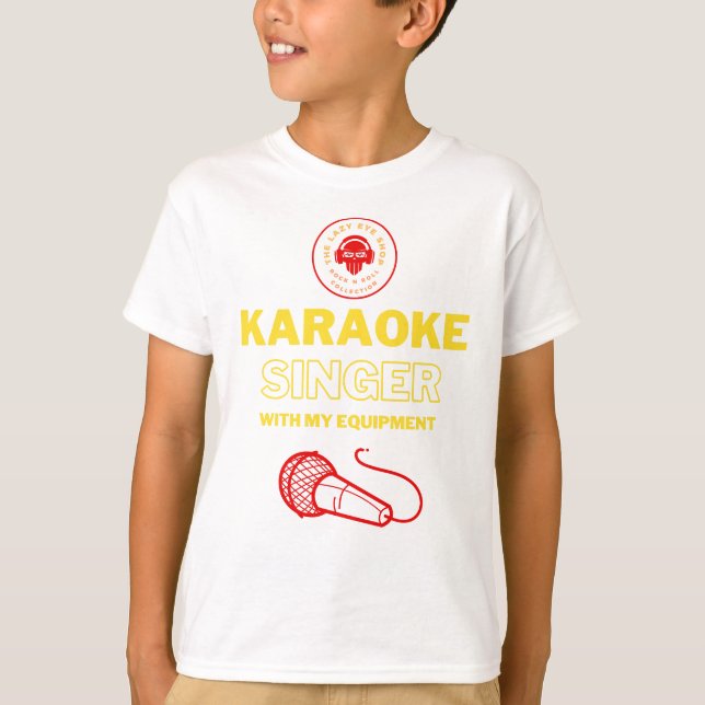 T-shirt KIDS Karaoke Mic Design (Devant)