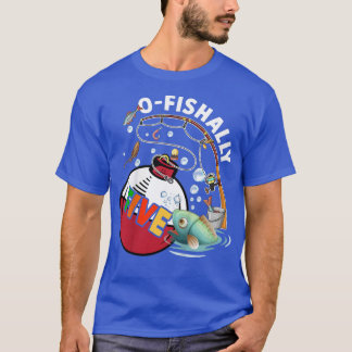 T-shirt Kids Kids 5th Bday Fishing Theme For Boys And Girl