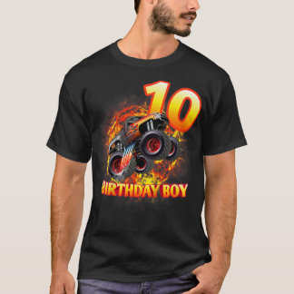 T-shirt Kids Kids Birthday Boy 10 years old Monster Truck 