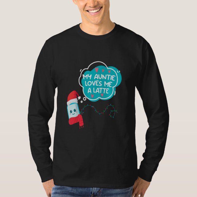 T-shirt Kids Kids My Auntie Loves Me A Latte Aunt (Devant)