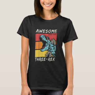 T-shirt Kids Kids Three Rex Boy 3rd Birthday 2019 Dinosaur