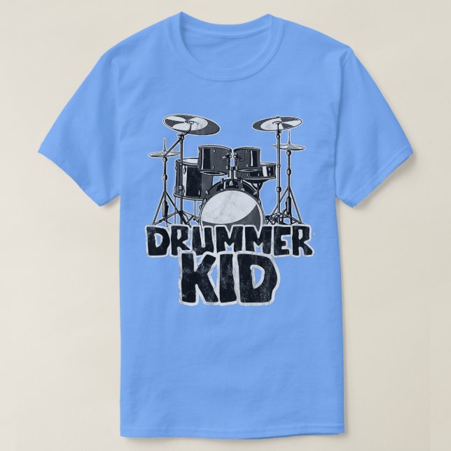 T-shirt Kids Little Drummer Awesome Drum Kit pour jeunes M (Design devant)