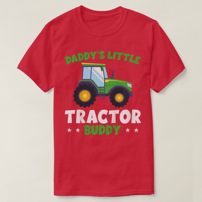 T-shirt Kids Little Farmer Daddy'S Little Tractor Buddy  (Design devant)