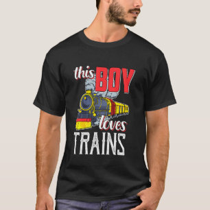 T-shirt Kids Locomotive Steam Engine Railfan - Ce Garçon L