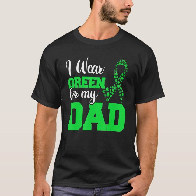 T-shirt Kids Lymphoma Family Suppor  I Wear Green For My D (Devant)