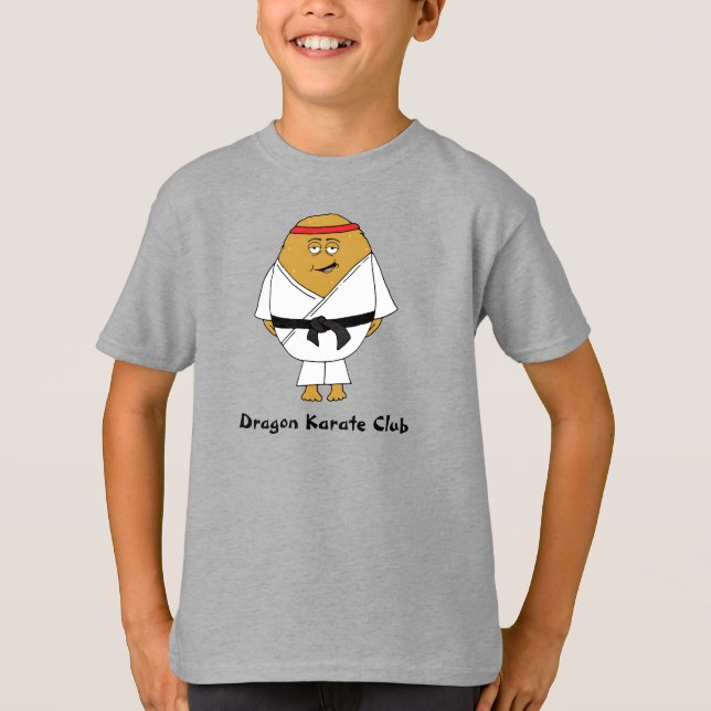 T-shirt Kids Martial Arts Karate Club Cartoon Caractère (Devant)
