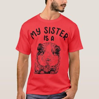 T-shirt Kids My Sister est la Guinée Cochon Funny Animaux 