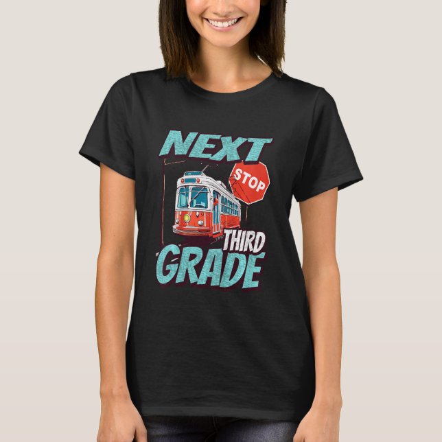 T-shirt Kids Next arrêt troisième classe tramway enfant (Devant)