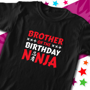 T-shirt Kids Ninja Party Karate Frère d'anniversaire Ninja
