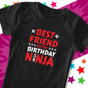 T-Shirt Kids Ninja Party Karate Meilleur Ami Anniversaire 