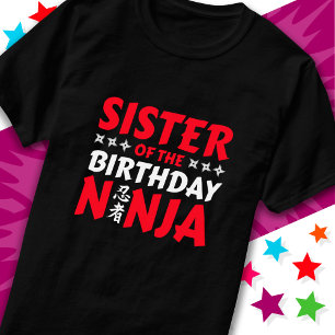 T-shirt Kids Ninja Party Karate Soeur d'anniversaire Ninja