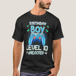 T-shirt Kids Niveau 10 Jeux vidéo non-bloqués 10e Birthday