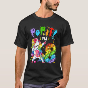 T-shirt Kids Pop It I Am 8 years Old 8th Birthday Girl Uni