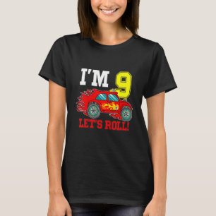 T-shirt Kids Race Car 9th Birthday Boy 9 Racing Car Driver
