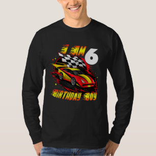T-shirt Kids Racing Car Driver J'ai 6 ans 6e anniversaire