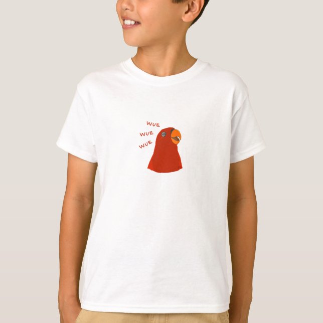 T-shirt KIDS Red Birb "GUMI" wuewue... (Devant)
