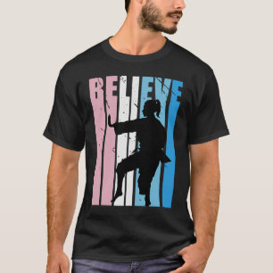 T-shirt Kids Retro Karate Motivation Croire Pratiquer La