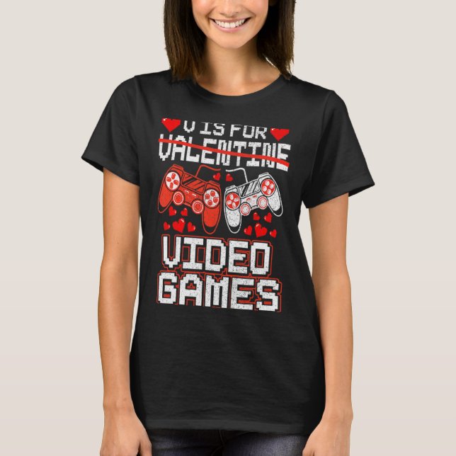 T-shirt Kids Retro Video Game Valentines Day For Toddler B (Devant)
