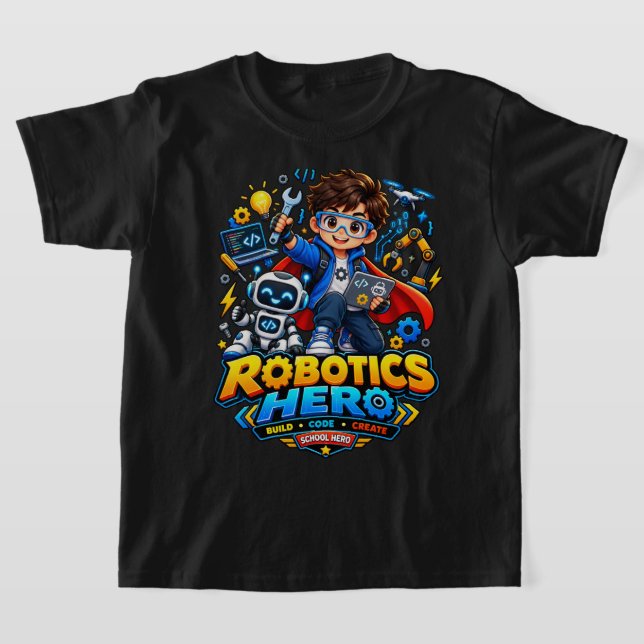 T-shirt Kids Robotics Hero STEM Robot (Poser)