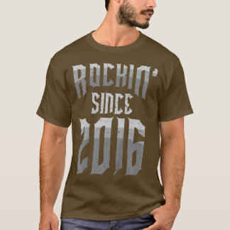T-shirt Kids Rockin' depuis 2016 Vintage Rock Music Fan 6e
