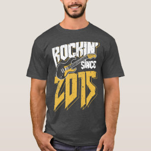 T-shirt Kids Rockin' Since 2015 Vintage Rock Music Fan 7th