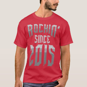 T-shirt Kids Rockin' Since 2015 Vintage Rock Music Fan 7th