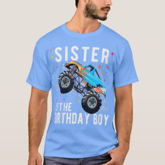 T-shirt Kids Sister Of The Birthday Boy Monster Truck Fami