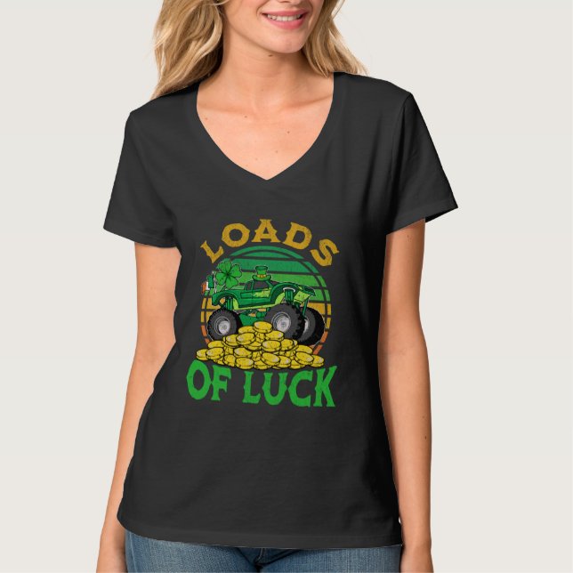 T-shirt Kids St Patricks Day 2023 Monster Truck Loads Of L (Devant)