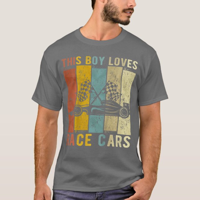 T-shirt Kids This Boy Loves Race s Boys Racing s (Devant)