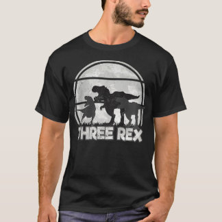 T-shirt Kids Three Re 3rd Birthday Dinosaur 3 year old