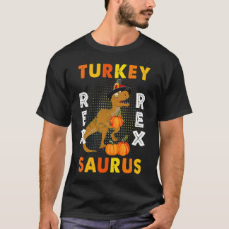 T-shirt Kids Turkeysaurus Rex Turkey Dino Toddler Boys Tha