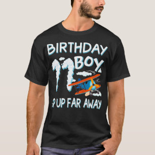 T-shirt Kids Up Away 11th Birthday Boy Airplane Bday 11 ye