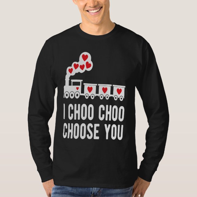 T-shirt Kids Valentine's Day Choo Choo Train Hearts for Bo (Devant)