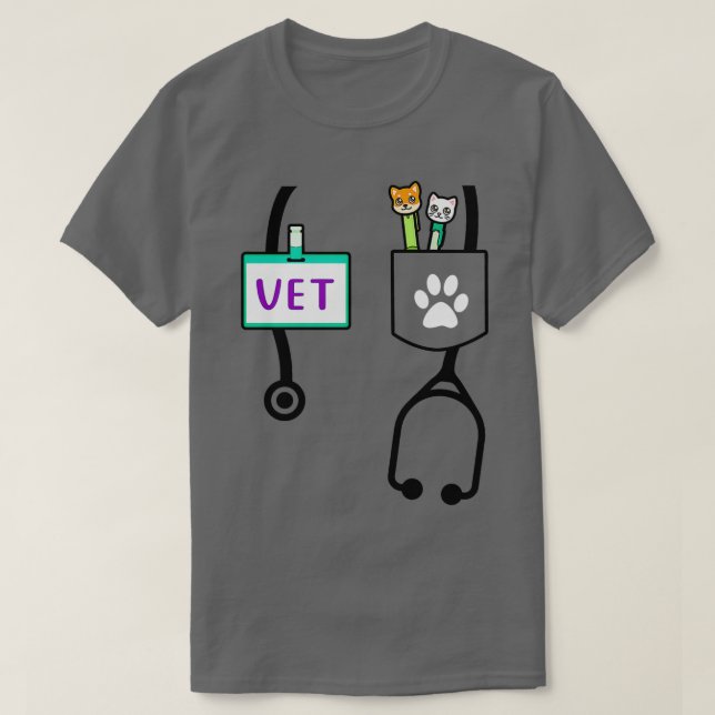 T-shirt Kids Veterinarian Costume Gift Boys Girls Kids Ani (Design devant)